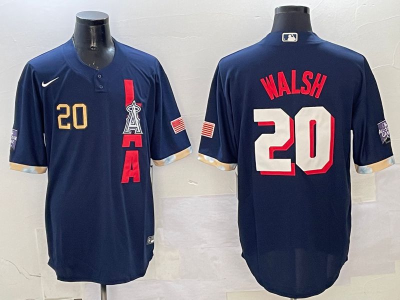 Men Los Angeles Angels #20 Walsh Drak Blue All star Game 2025 Nike MLB Jersey style 5->los angeles angels->MLB Jersey